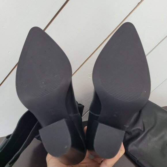 NEW Steve Madden Landy Black Leather Over-The-Knee Boots Size 6M - Picture 10 of 13